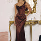 Amoris T727 One Shoulder Fitted Stretch Satin Mermaid Dress