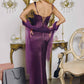 Amoris T729 Sleek Satin Adjustable Straps Fitted Gown