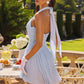 Amoris T737 Short Fit and Flare Halter Mini Dress