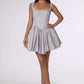 Amoris T738 Short Fitted Bodice Tiered Ruffle Mini Skirt Dress