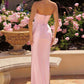 Amoris T745 Strapless Satin Formal Gown