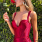 Vestido de gala largo de satén con corsé ajustado Ladivine Amoris T813