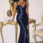 Vestido de gala largo de satén con corsé ajustado Ladivine Amoris T813