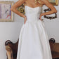 Vestido de recepción de boda sin tirantes elegante de mikado Amoris T822W