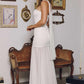 Vestido Amoris T825W sin Tirantes, con Escote Corazón, Corsé de Satén, Falda Plisada, Ajustado, Color Blanco Crudo