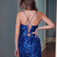 Nox Anabel T864 Dress Short Cocktail Fitted Sequin Print
