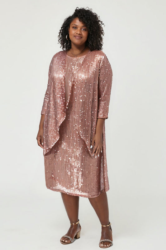 Vestido de Noche Semiformal de 2 Piezas Amoris T9001