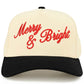 C.C Merry & Bright Letter Two Tone Trucker Cap