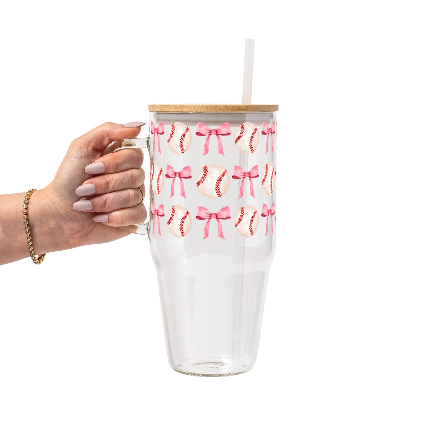 Coquette Baseball Glass Cups