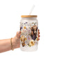 Wildflower Highland Cow Glass Cups