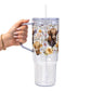 Wildflower Highland Cow Glass Cups