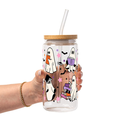 Ghosts and Books Glass Cups