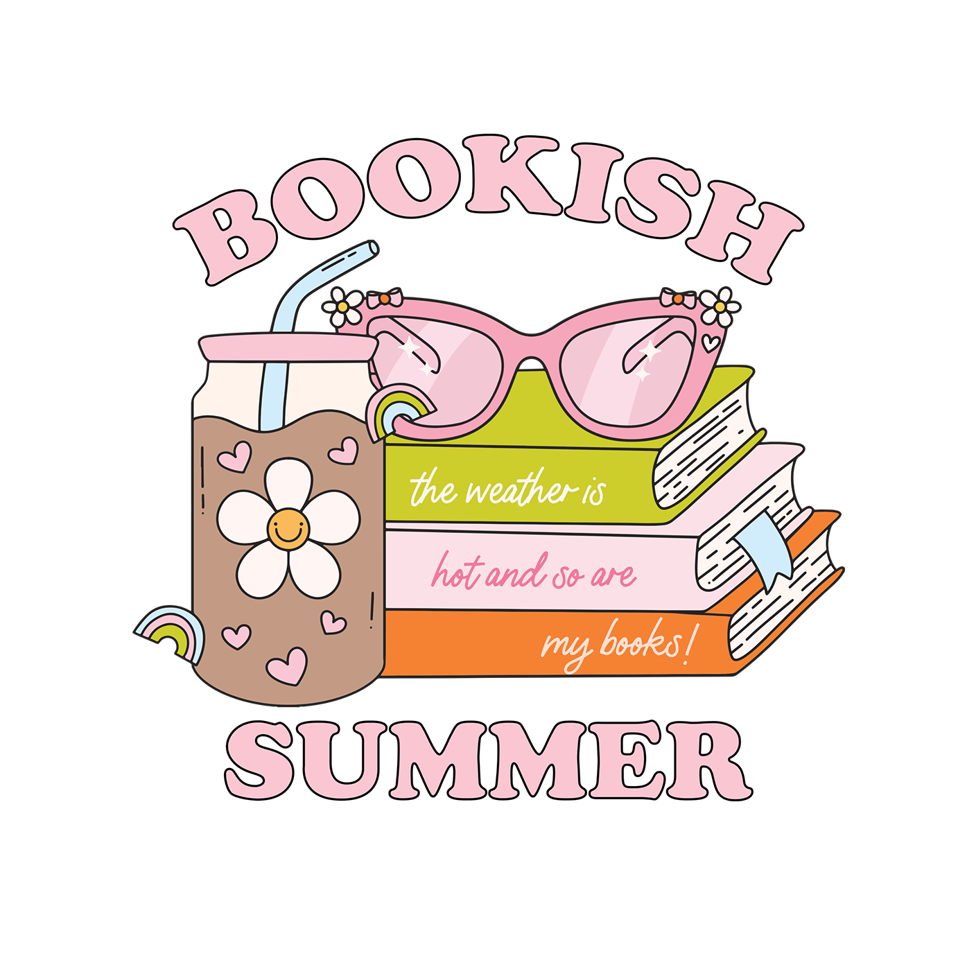 Bookish Summer Glass Cups