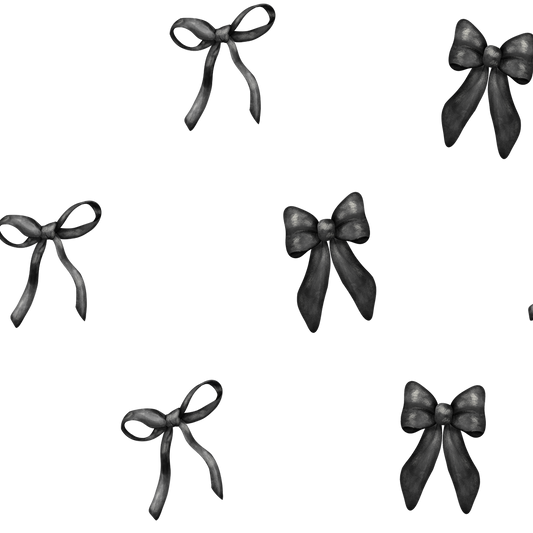 Black Coquette Bows Glass Cups