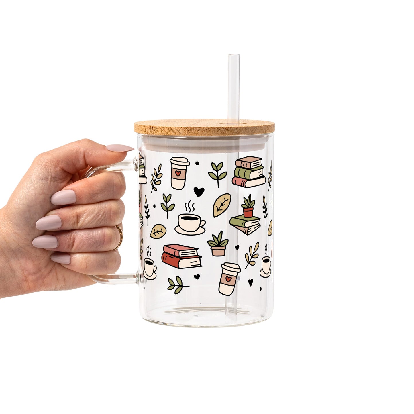 Bookish Book Lover Glass Cups