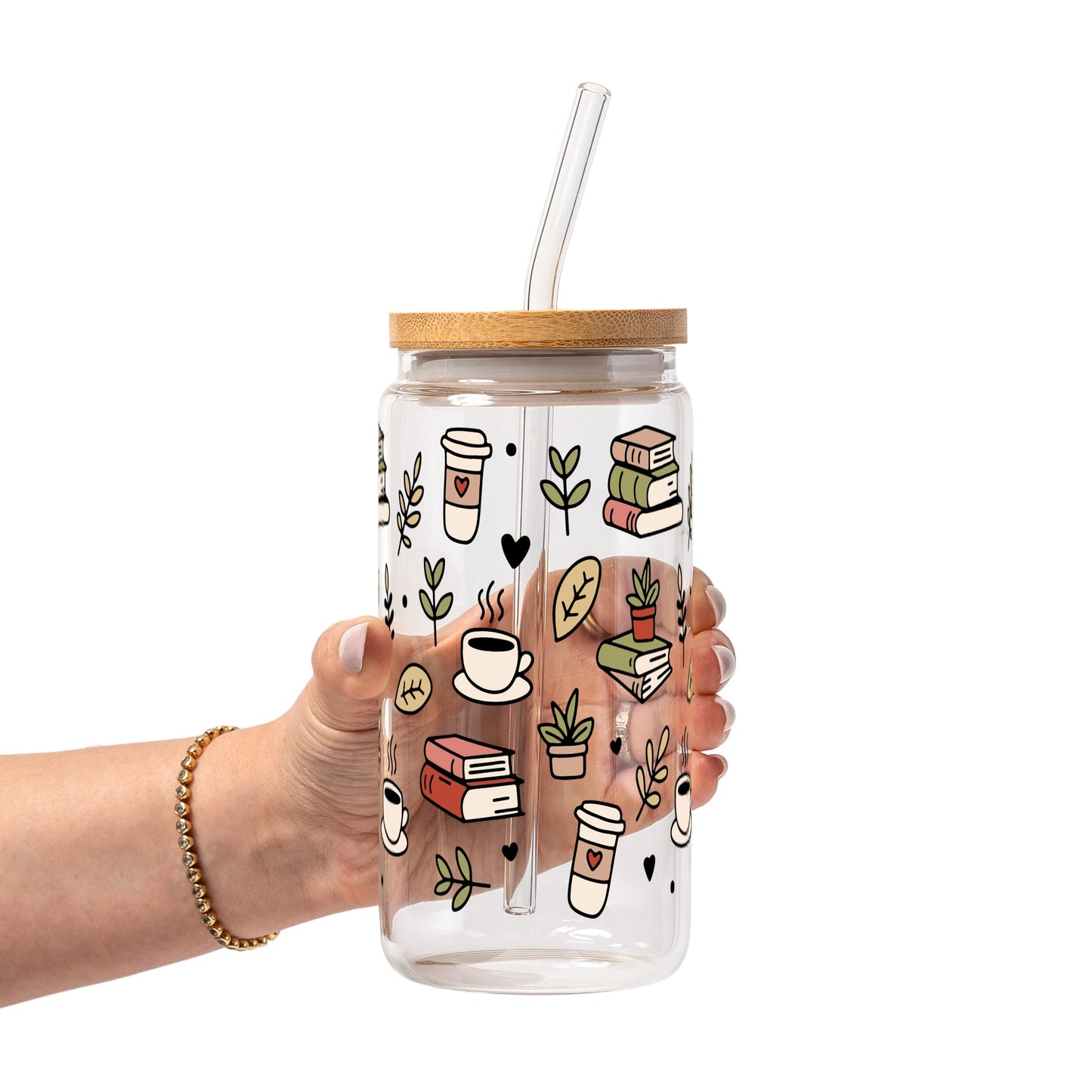 Bookish Book Lover Glass Cups