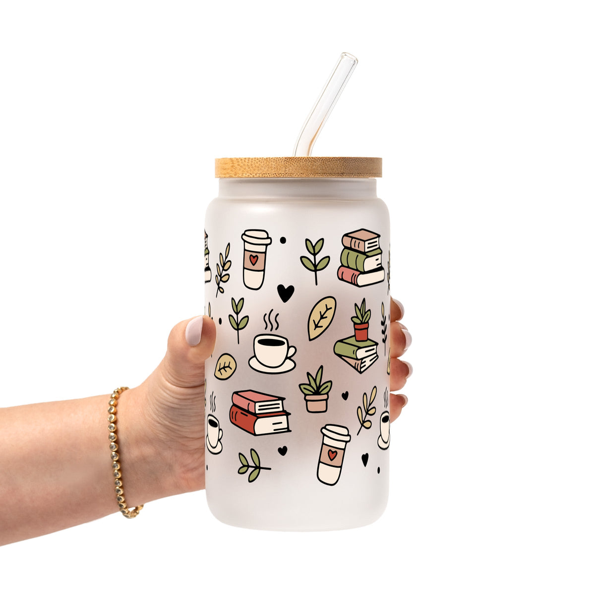 Bookish Book Lover Glass Cups