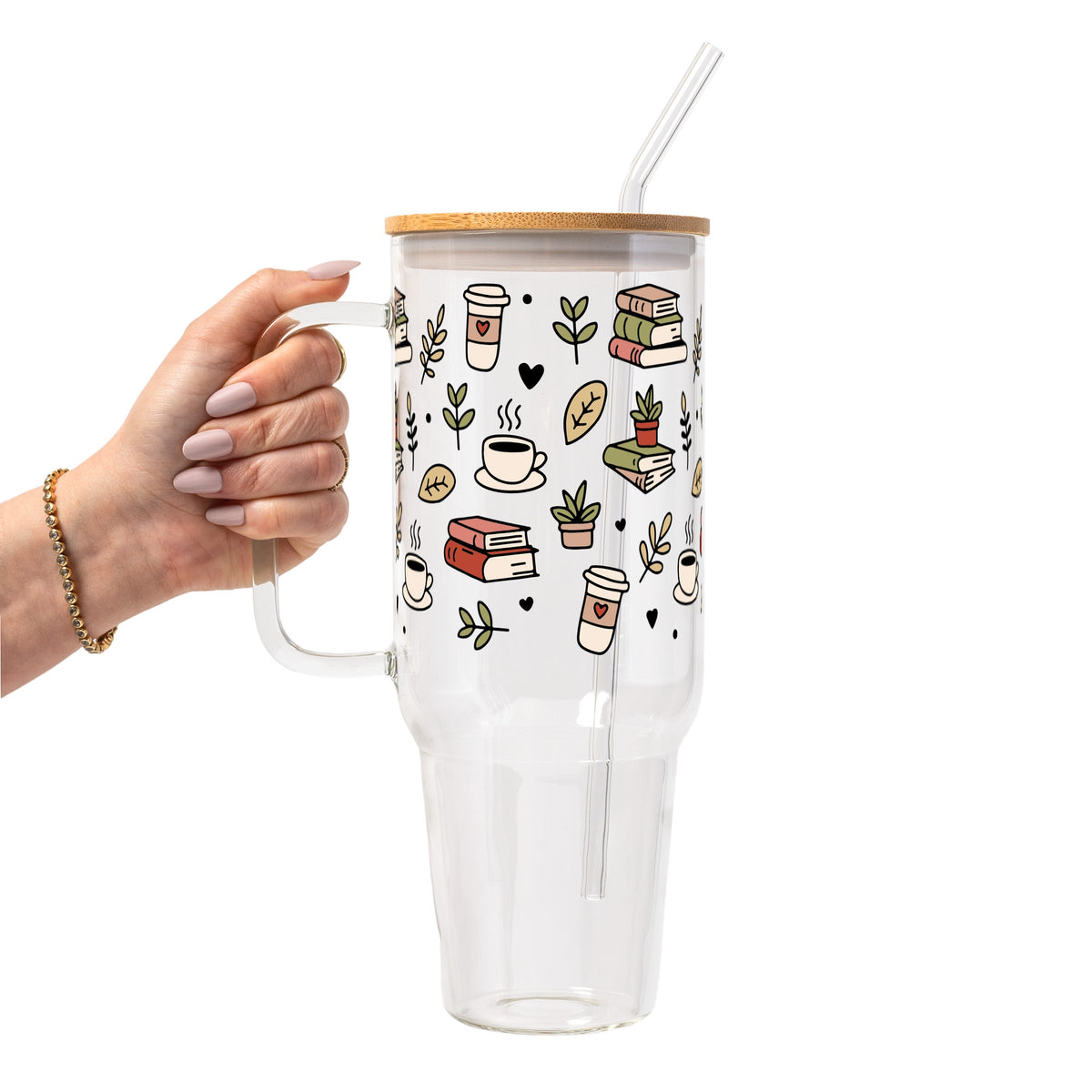 Bookish Book Lover Glass Cups