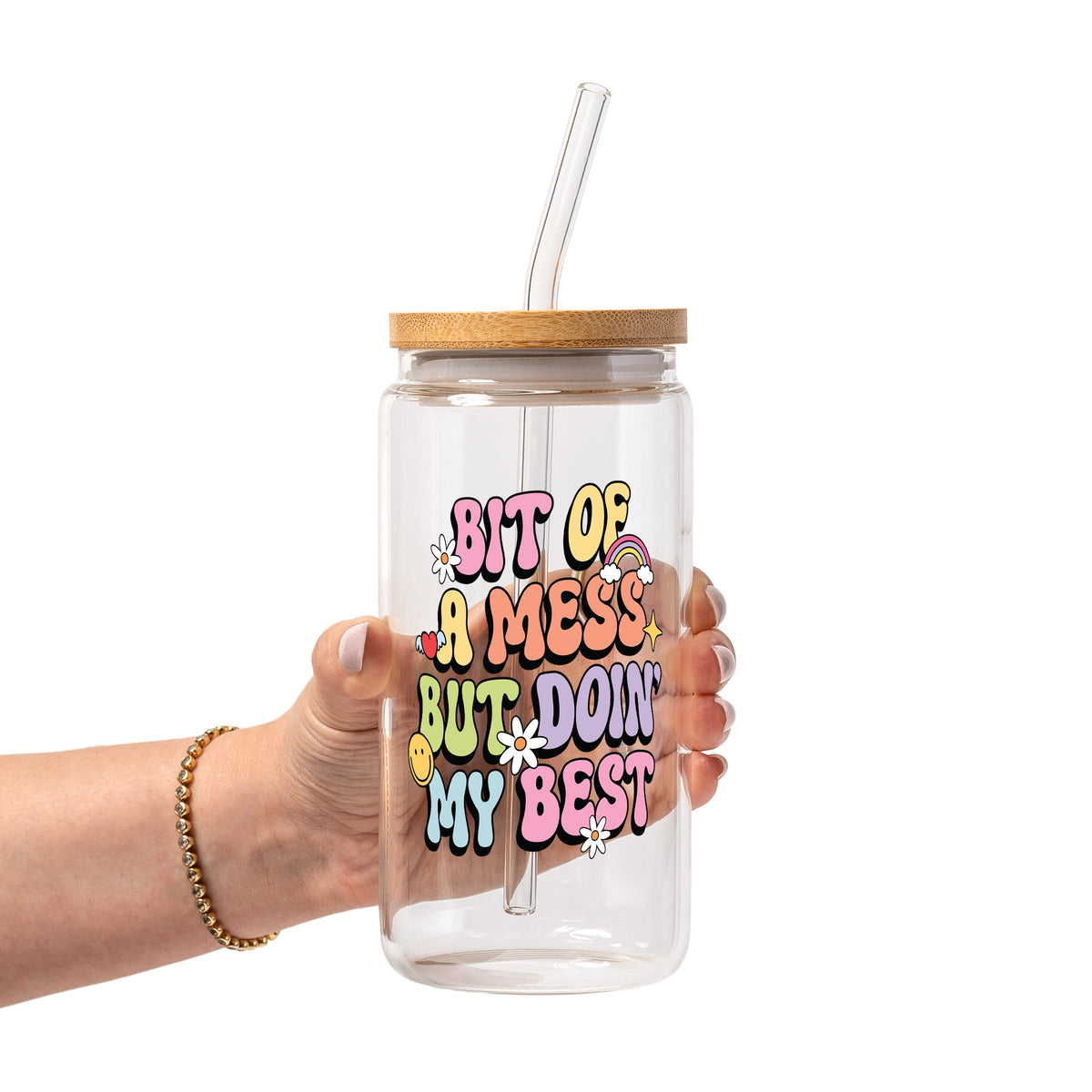 Bit Of A Mess Glass Cups
