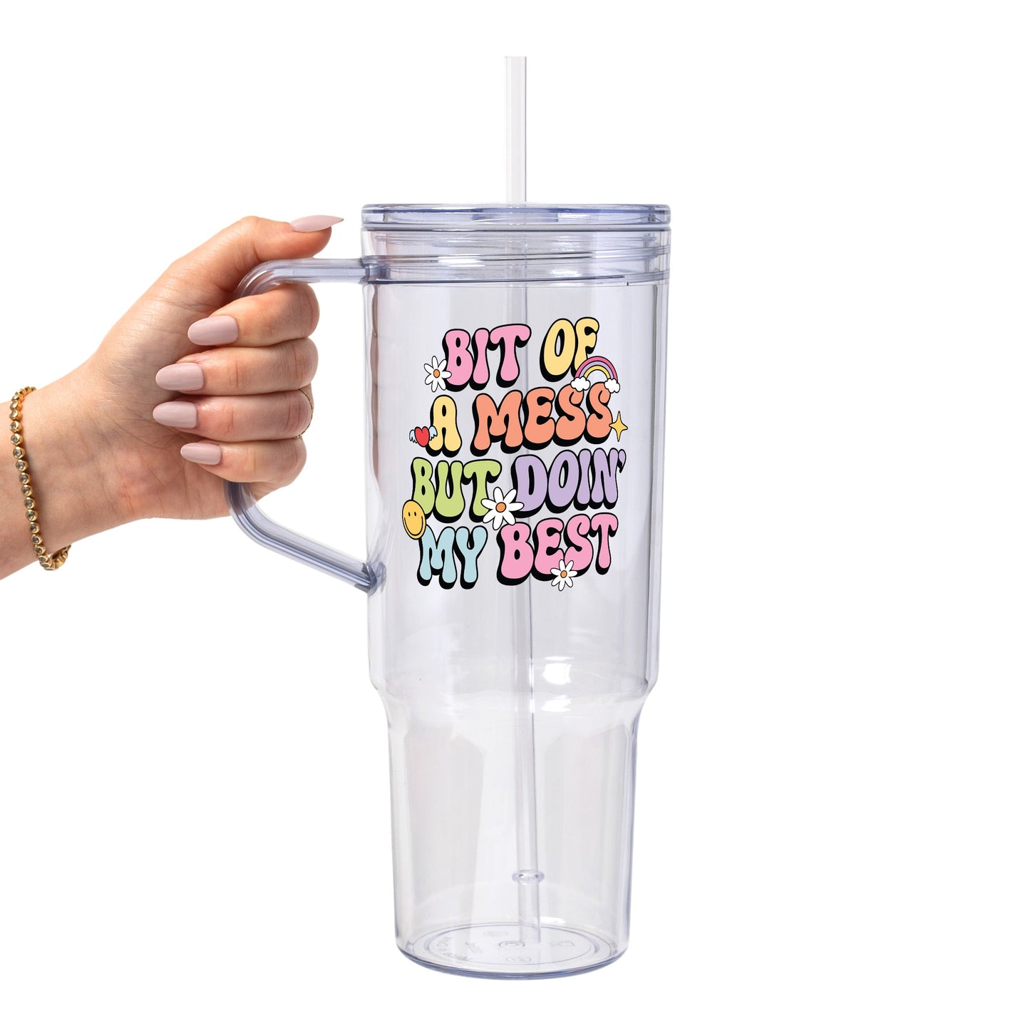 Bit Of A Mess Glass Cups