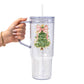 Cozy Christmas Trees Glass Cups