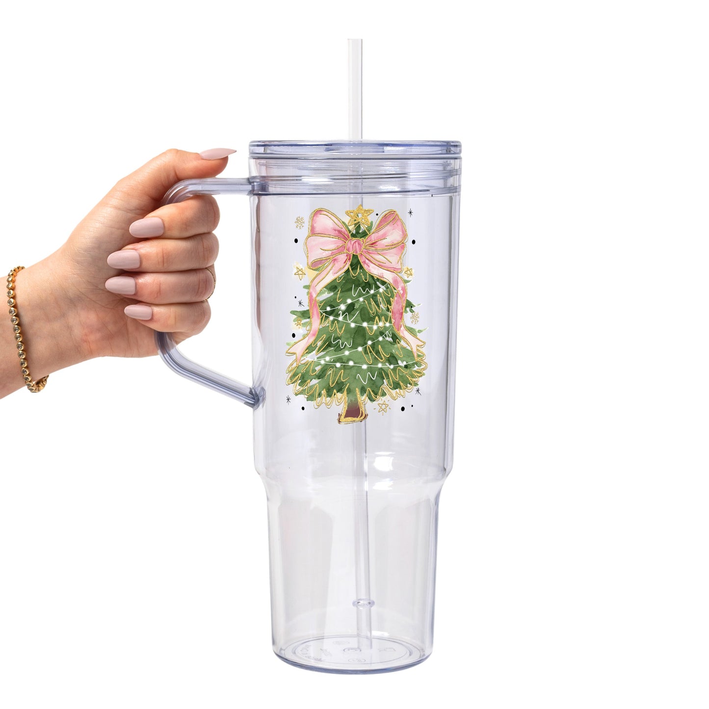 Cozy Christmas Trees Glass Cups