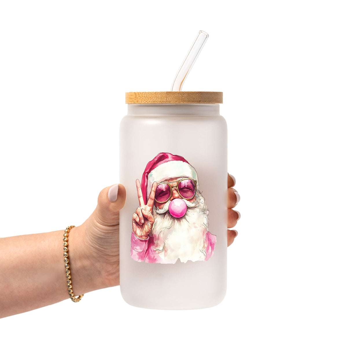 Cozy Christmas Bubbles Glass Cups