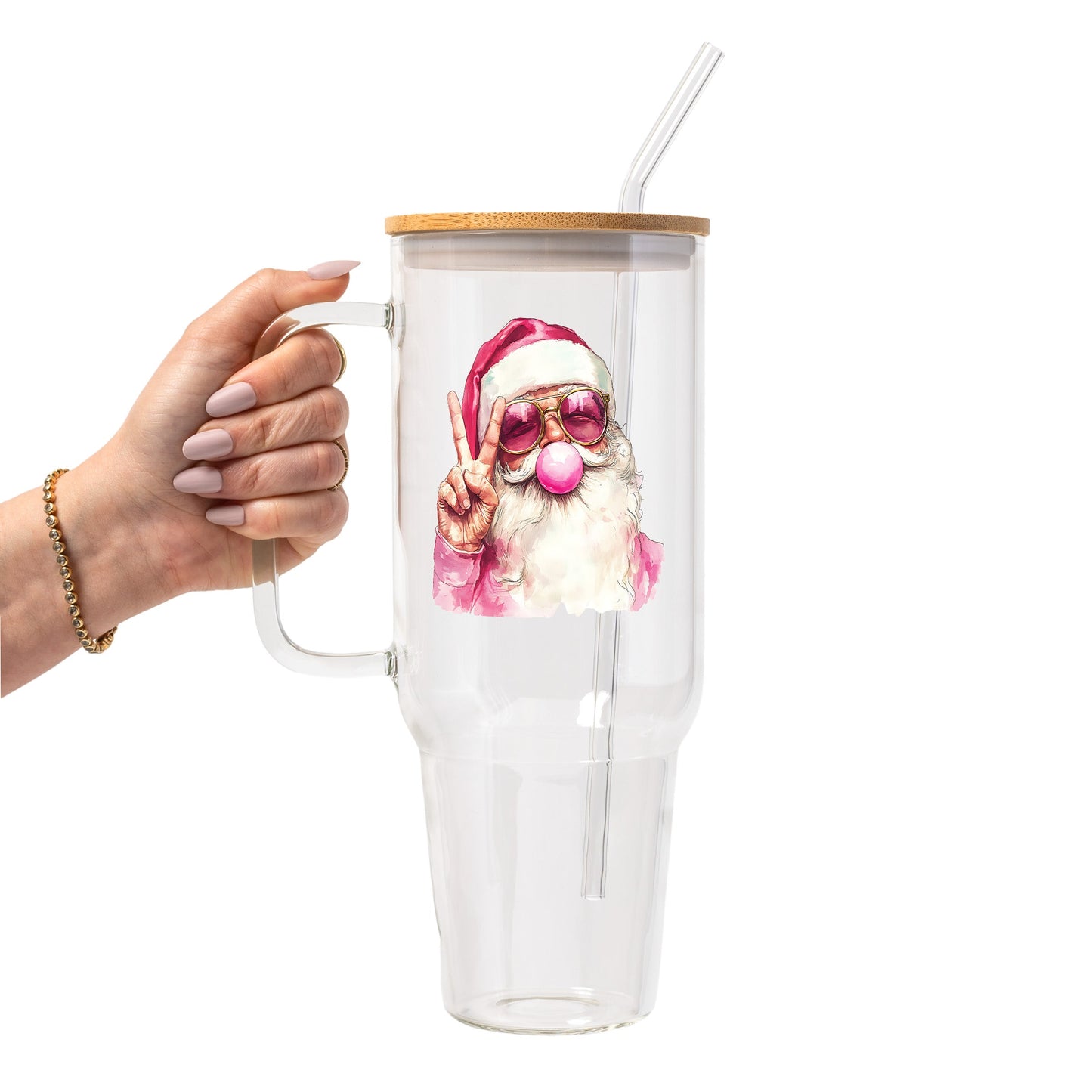 Cozy Christmas Bubbles Glass Cups