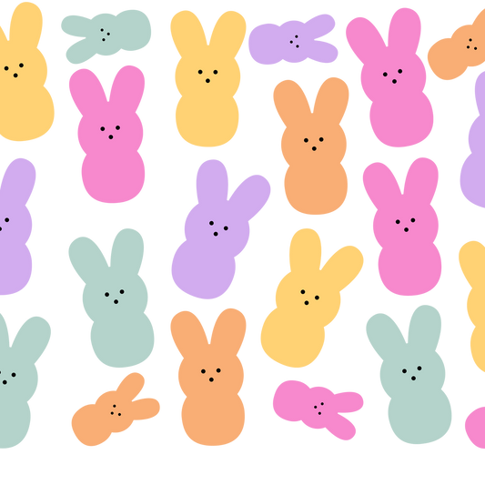 Easter Bunny Peeps Glass Cups
