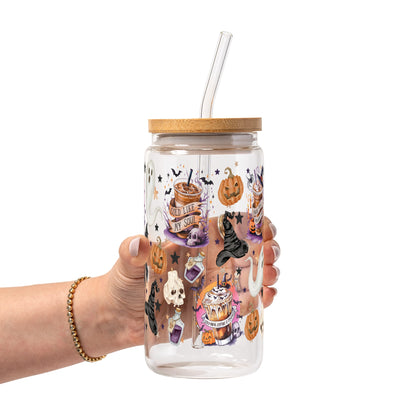 Halloween Fall Coffees Glass Cups