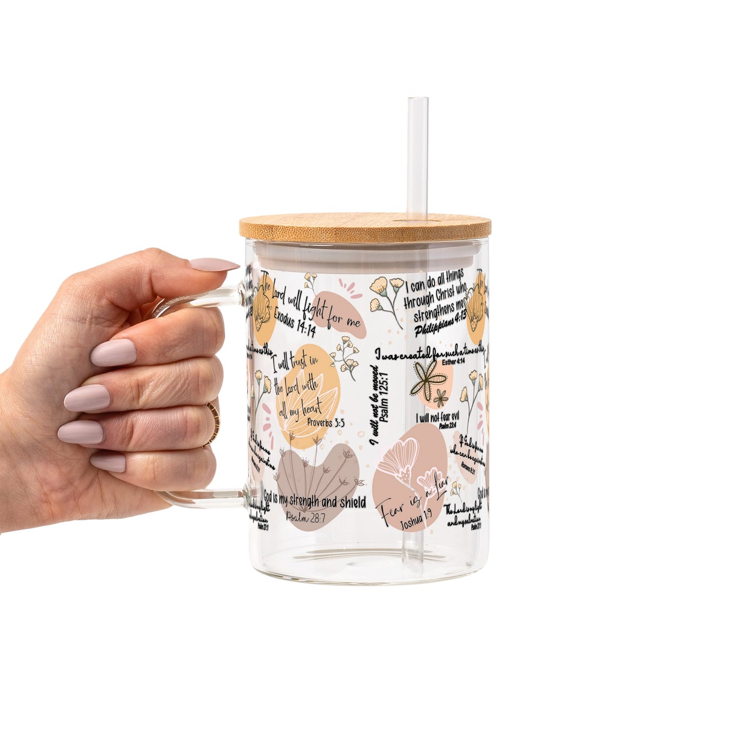 Christian Bible Verse Glass Cups