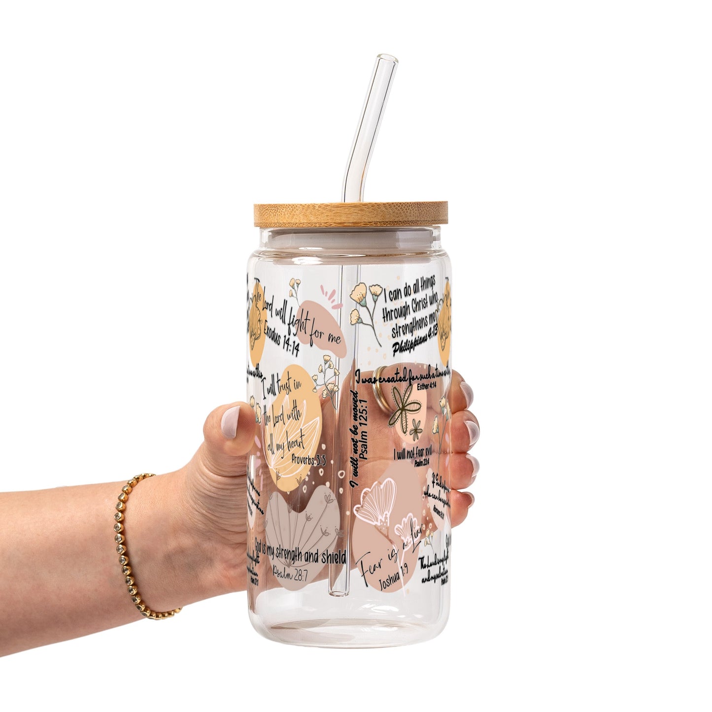 Christian Bible Verse Glass Cups