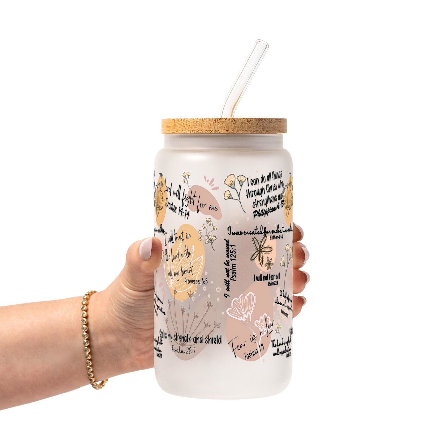 Christian Bible Verse Glass Cups