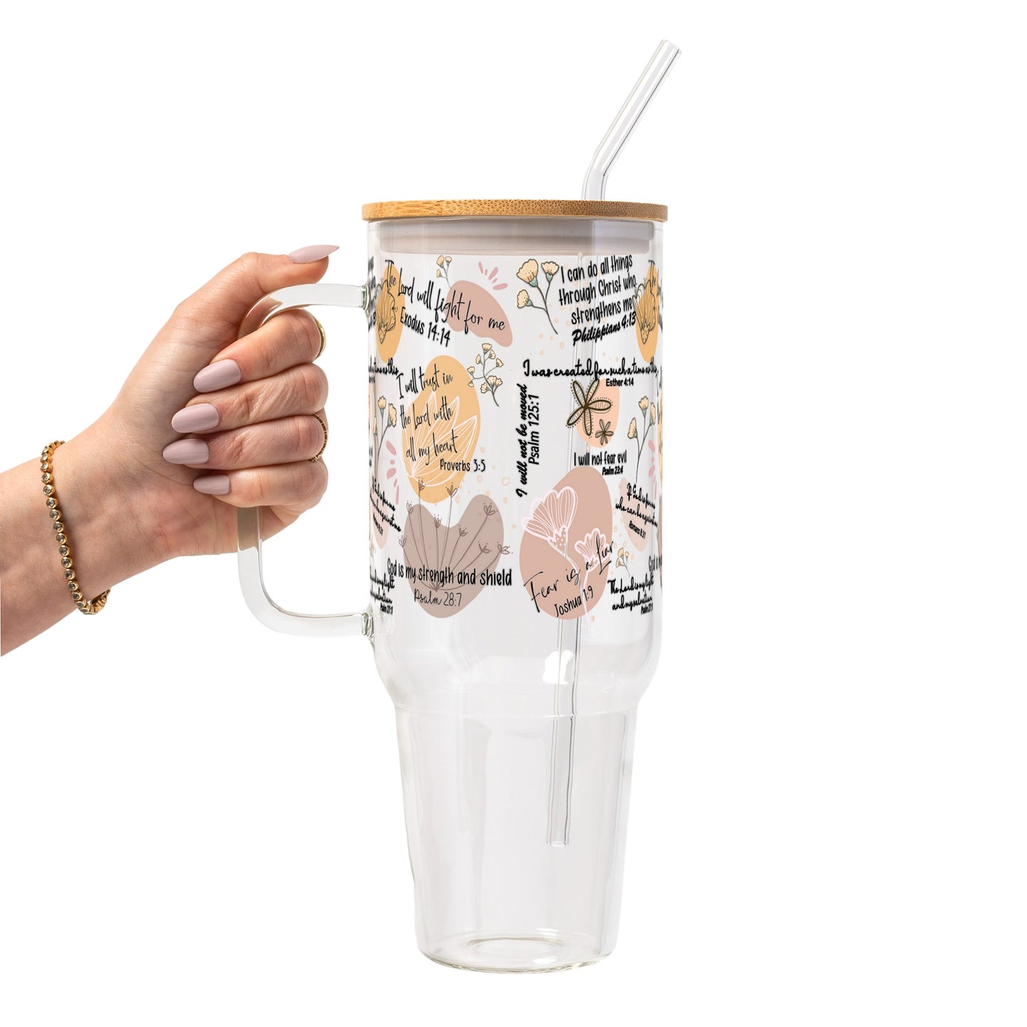 Christian Bible Verse Glass Cups