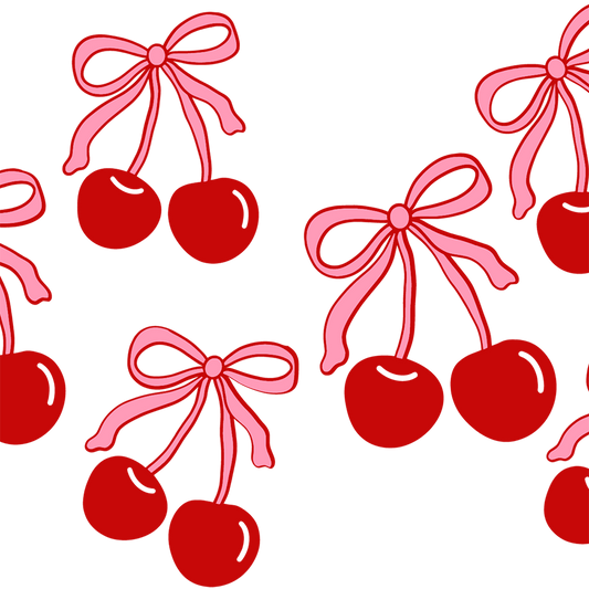 Cherry Bow Glass Cups