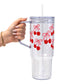 Vasos de Cristal con Lazo de Cereza