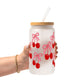 Vasos de Cristal con Lazo de Cereza