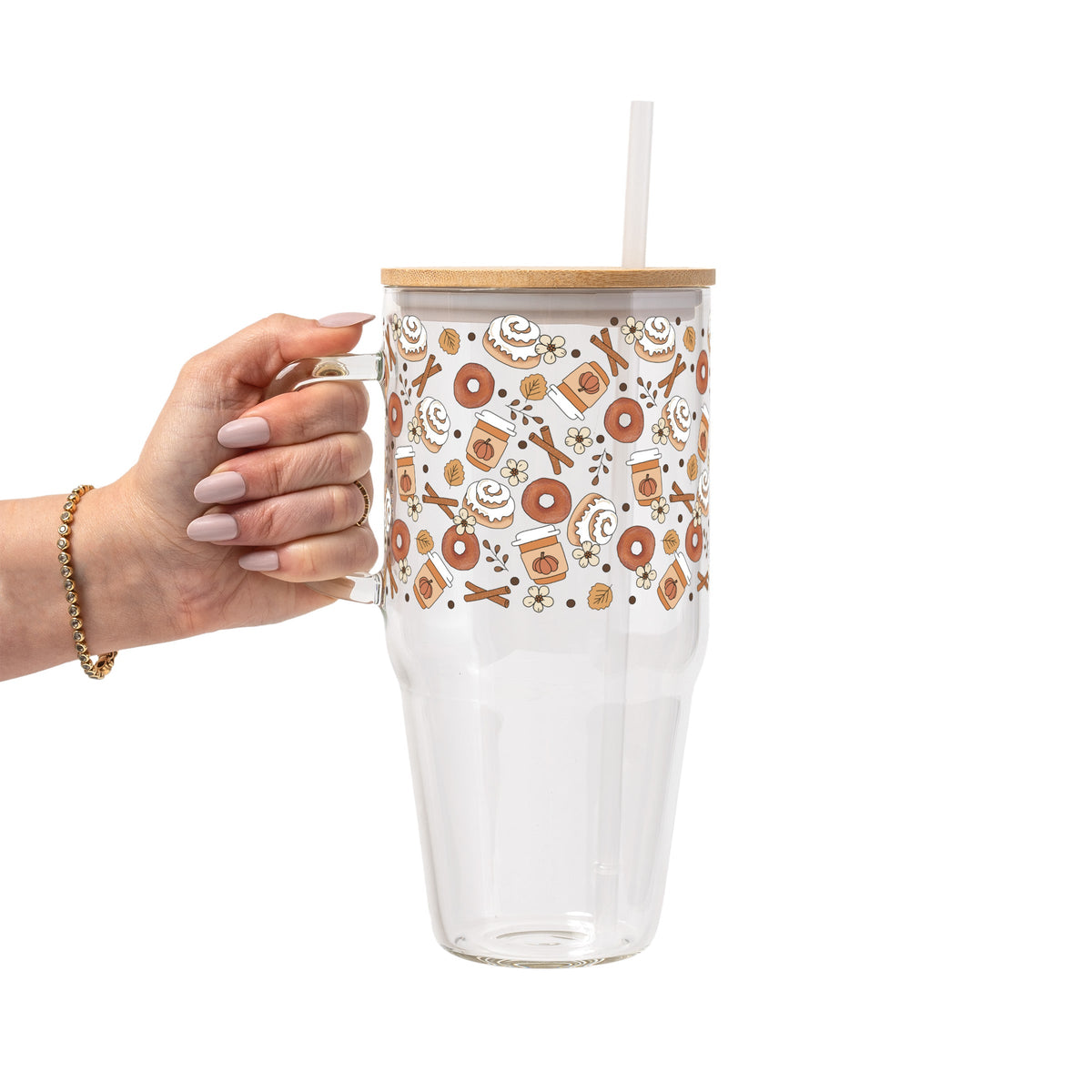 Pumpkin Spice & Cinnamon Glass Cups