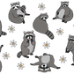 Coffee Loving Raccoon Glass Cups
