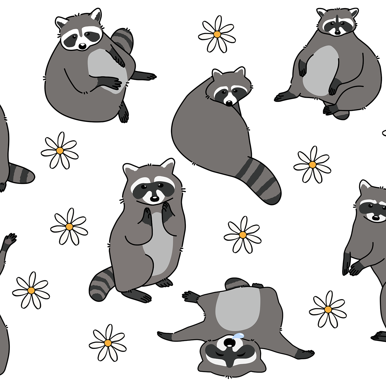Coffee Loving Raccoon Glass Cups