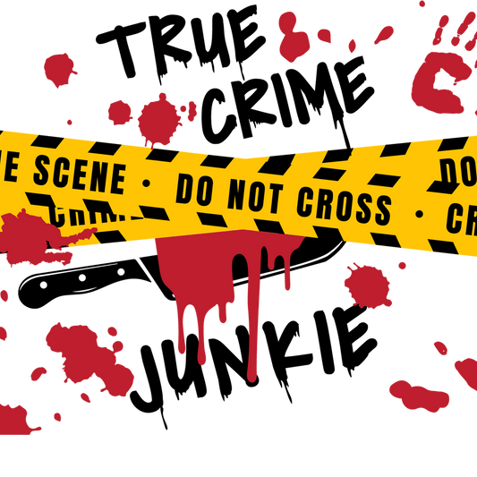 True Crime Junkie Glass Cups