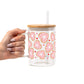 Valentine Donut Hearts Glass Cups