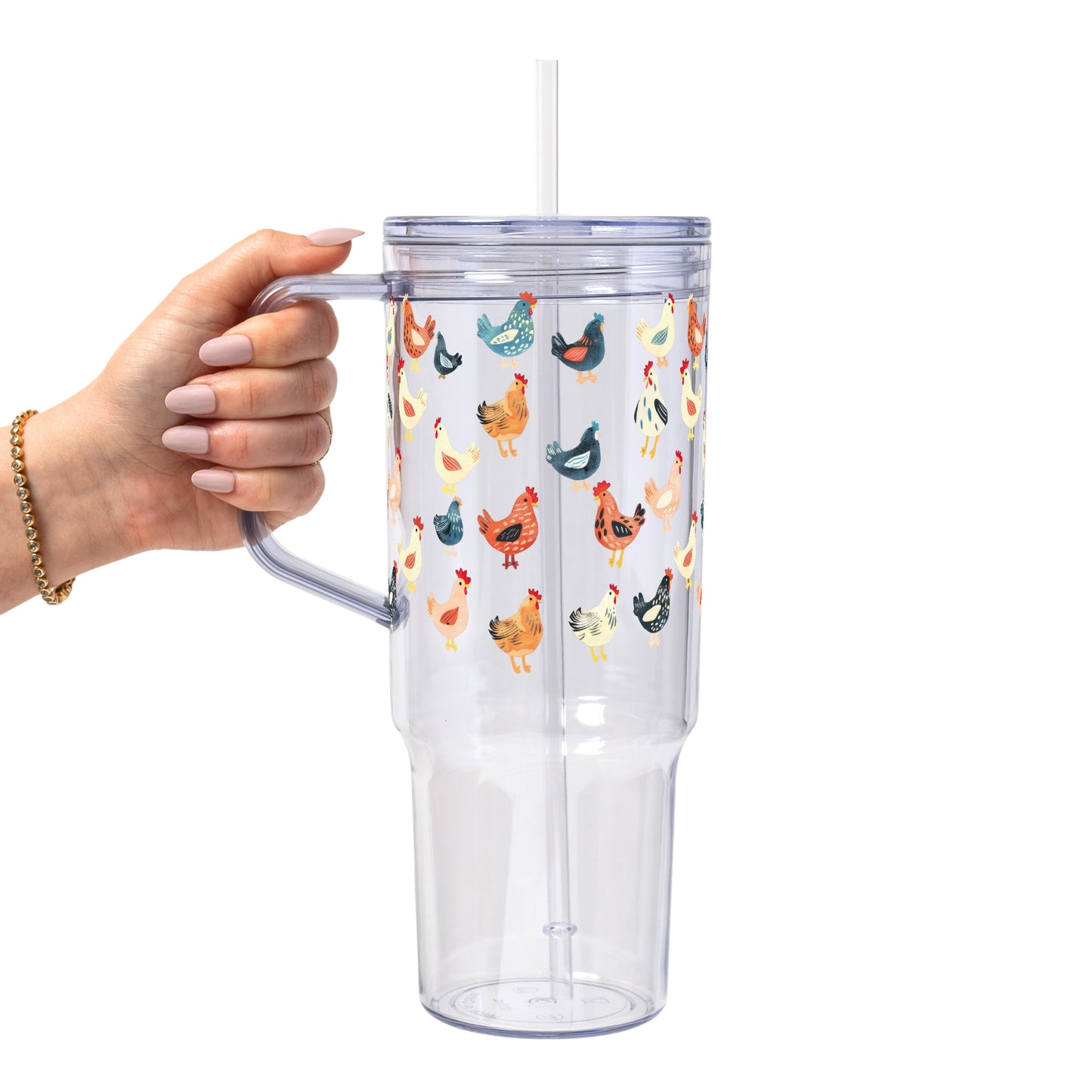 Chicken Mom Glass Cups