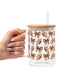 Footballs & Bows Glass Cups