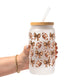 Footballs & Bows Glass Cups