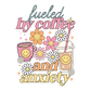 Fueled By Coffee & Anxiety Glass Cups