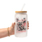 Feral Girl Summer Raccoon Glass Cups