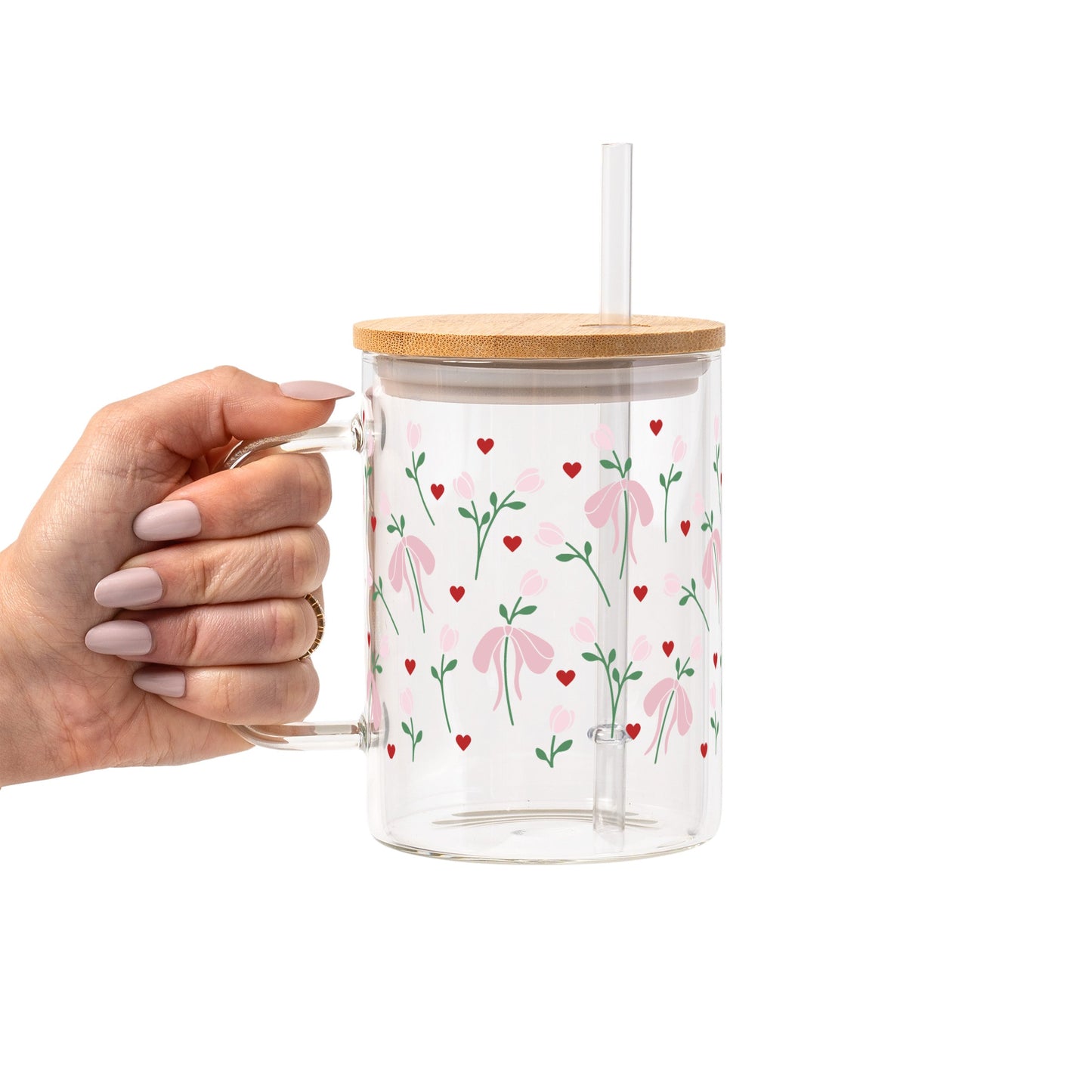 Coquette Tulips Glass Cups