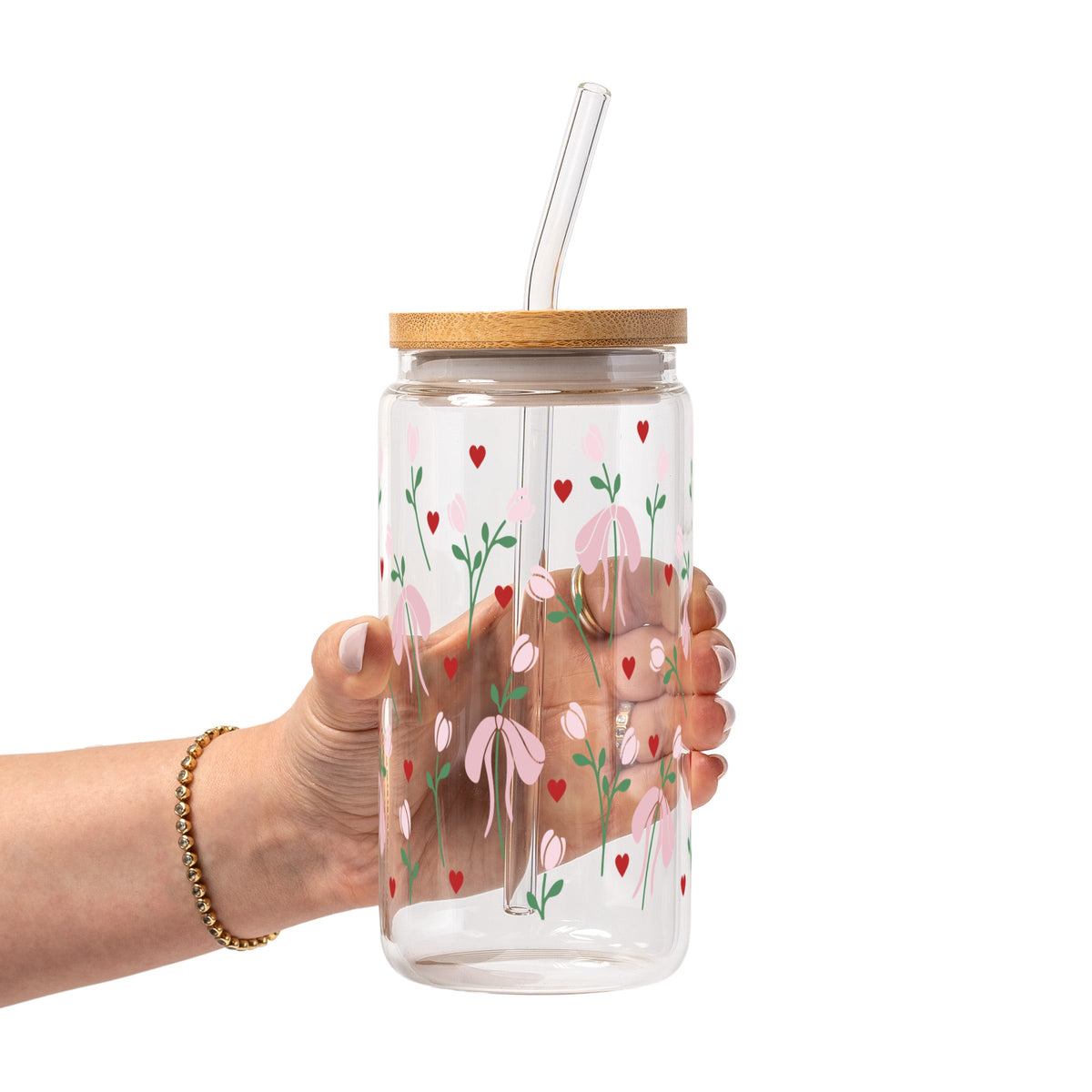 Coquette Tulips Glass Cups