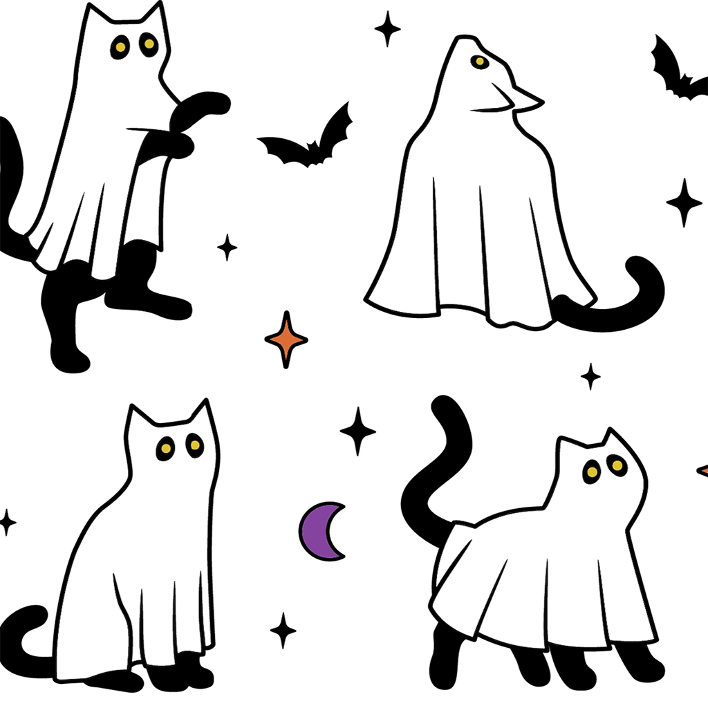 Ghost Cat Glass Cups